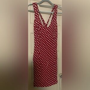 Miss Ashley Red Polka Dot Sleeveless Dress
